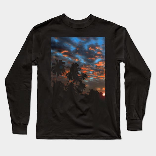 Palmset Long Sleeve T-Shirt by Arcuedes